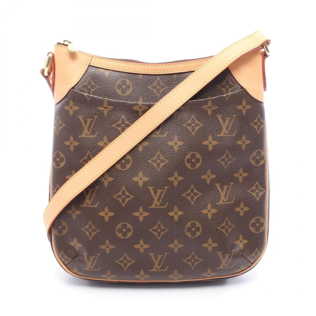 Louis Vuitton Brown Coated Canvas Leather Shoulder Bag