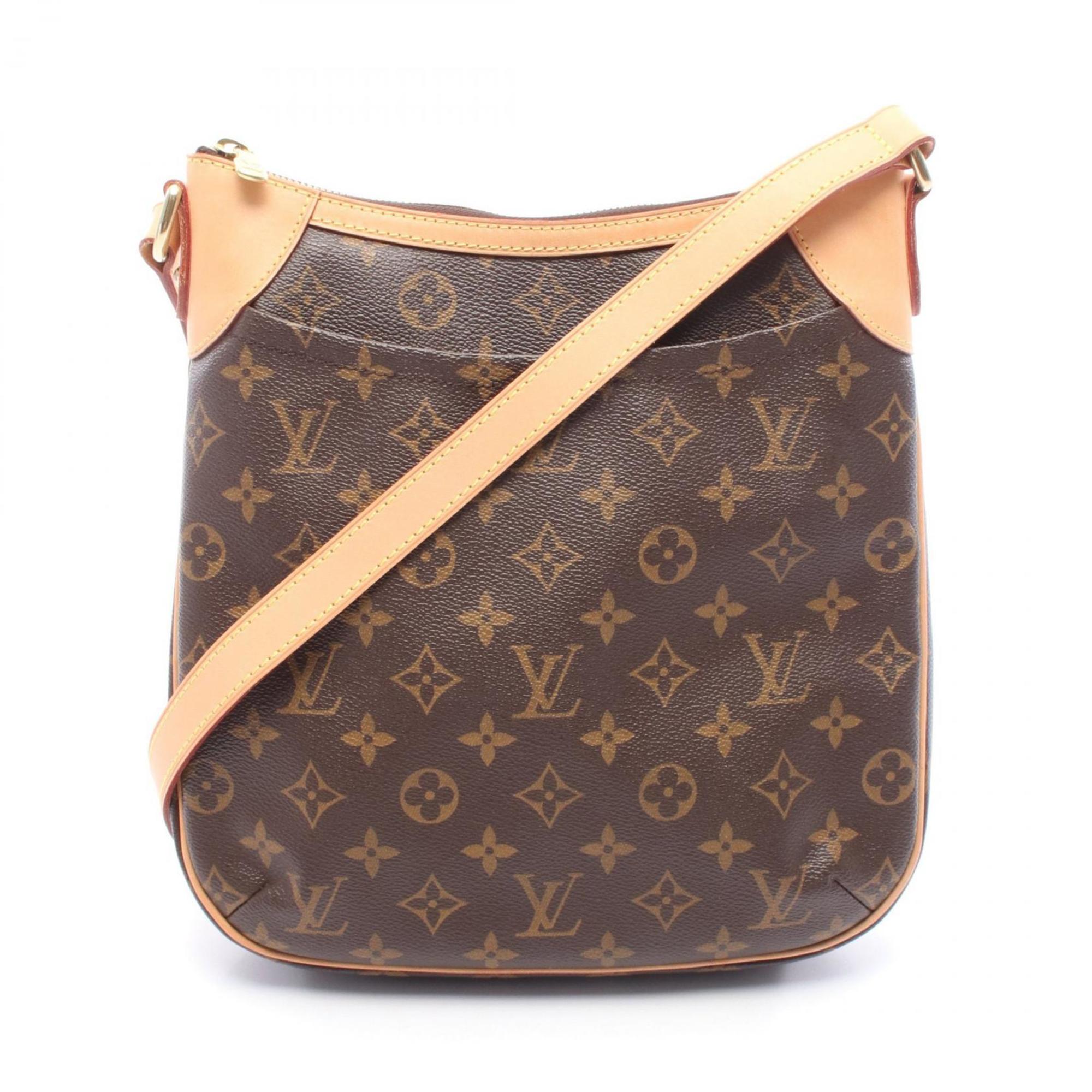 Louis Vuitton Brown Coated Canvas Leather Shoulder Bag
