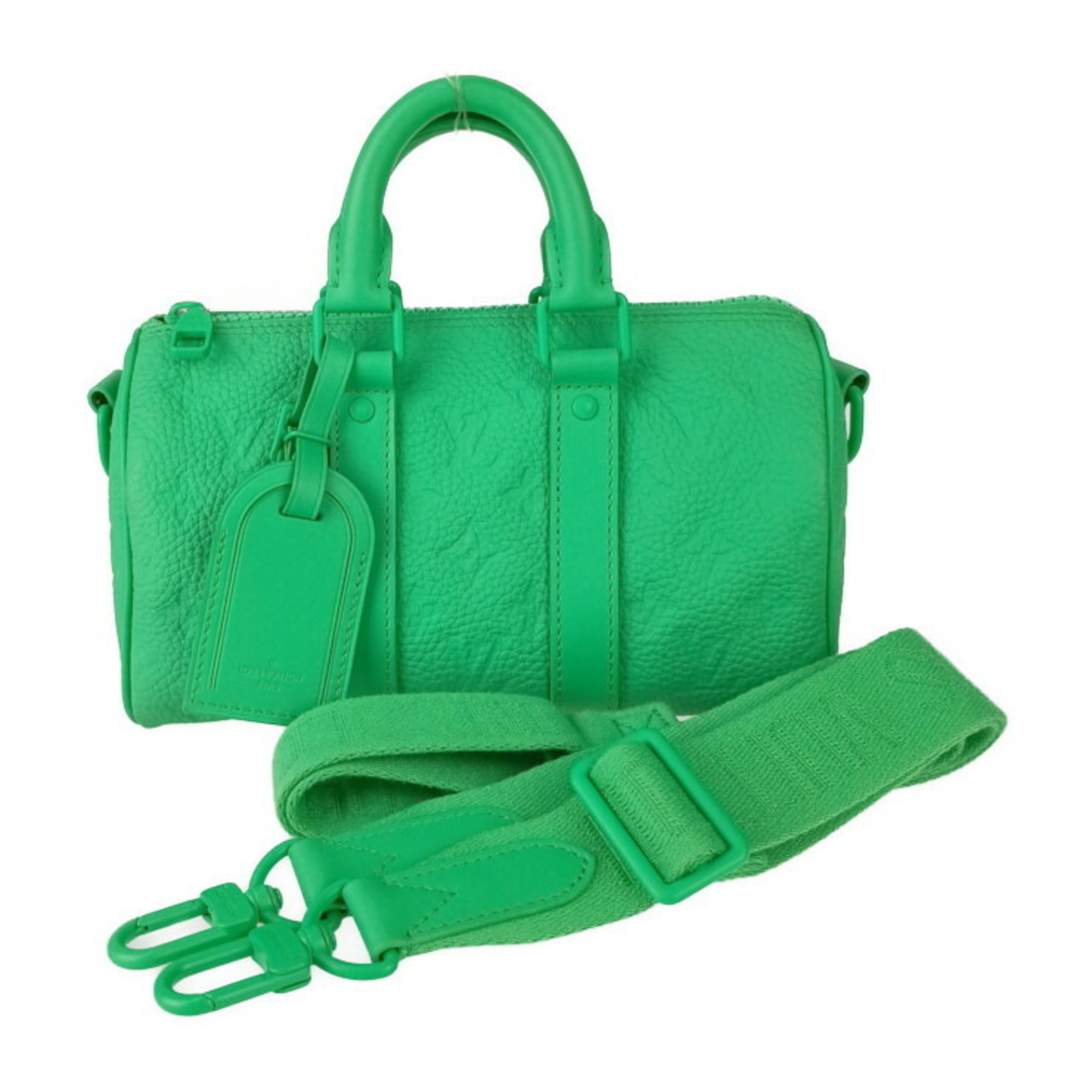 Louis Vuitton Green Leather Handbag Shoulder Bag