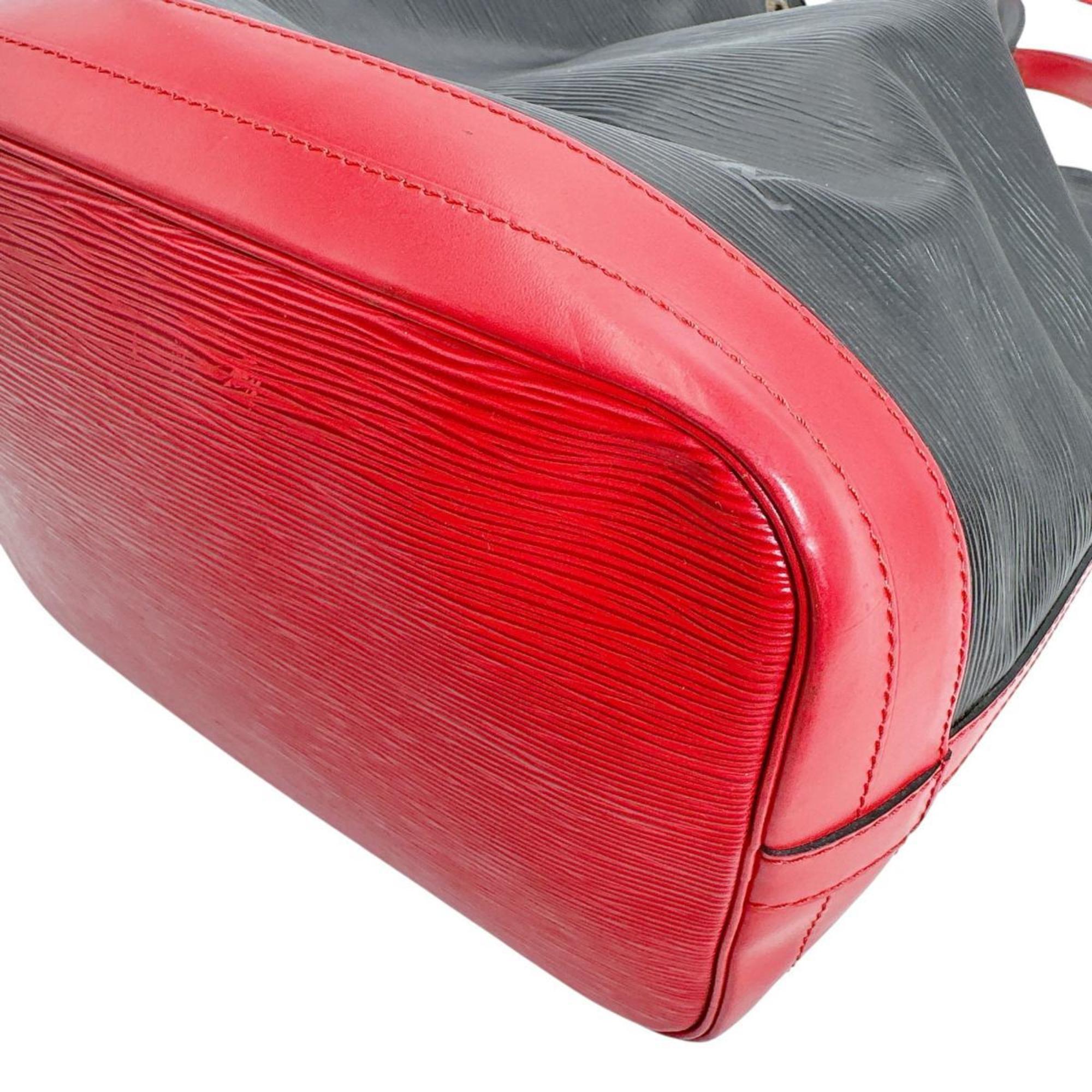 Louis Vuitton Black Castilian Red Noir Epi Leather Shoulder Bag