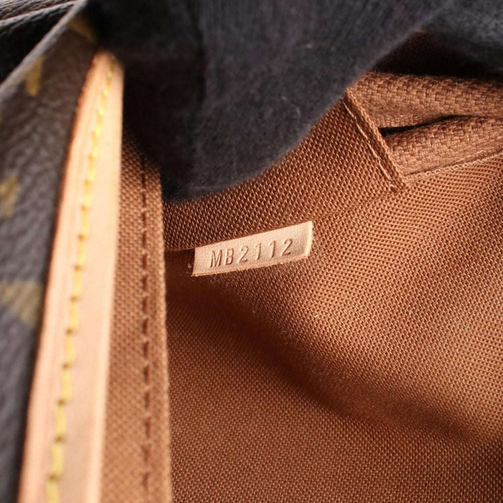 Louis Vuitton Brown Coated Canvas Leather Shoulder Bag