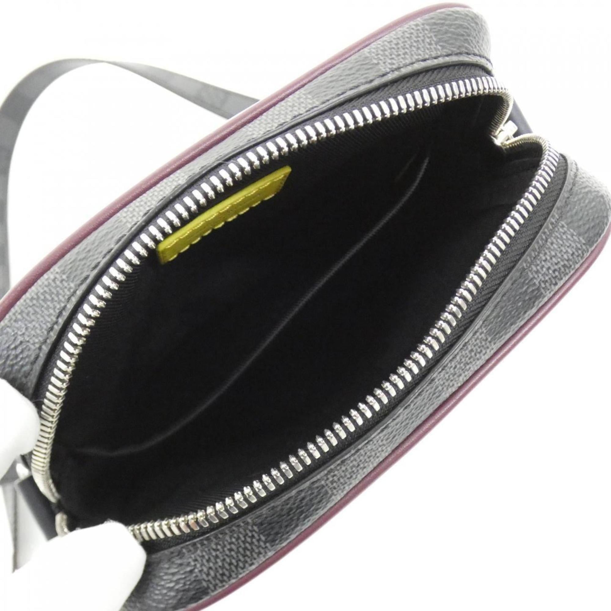 Louis Vuitton Graphite Coated Canvas Leather Shoulder Bag