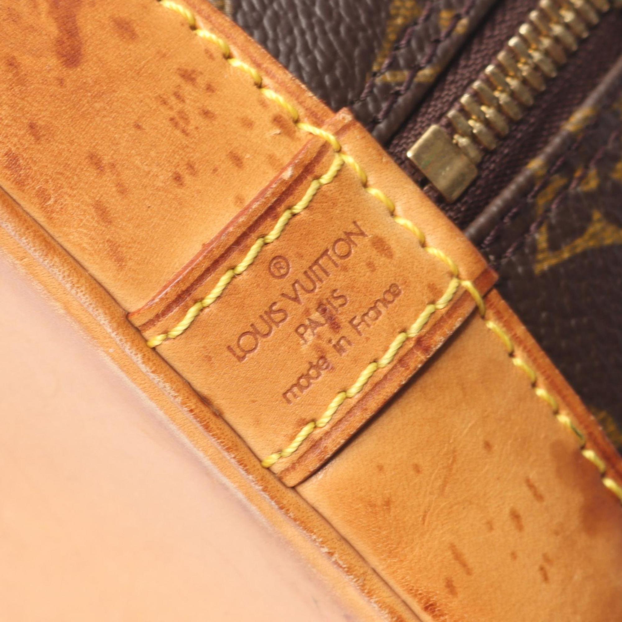 Louis Vuitton Brown Coated Canvas Leather Monogram Handbag