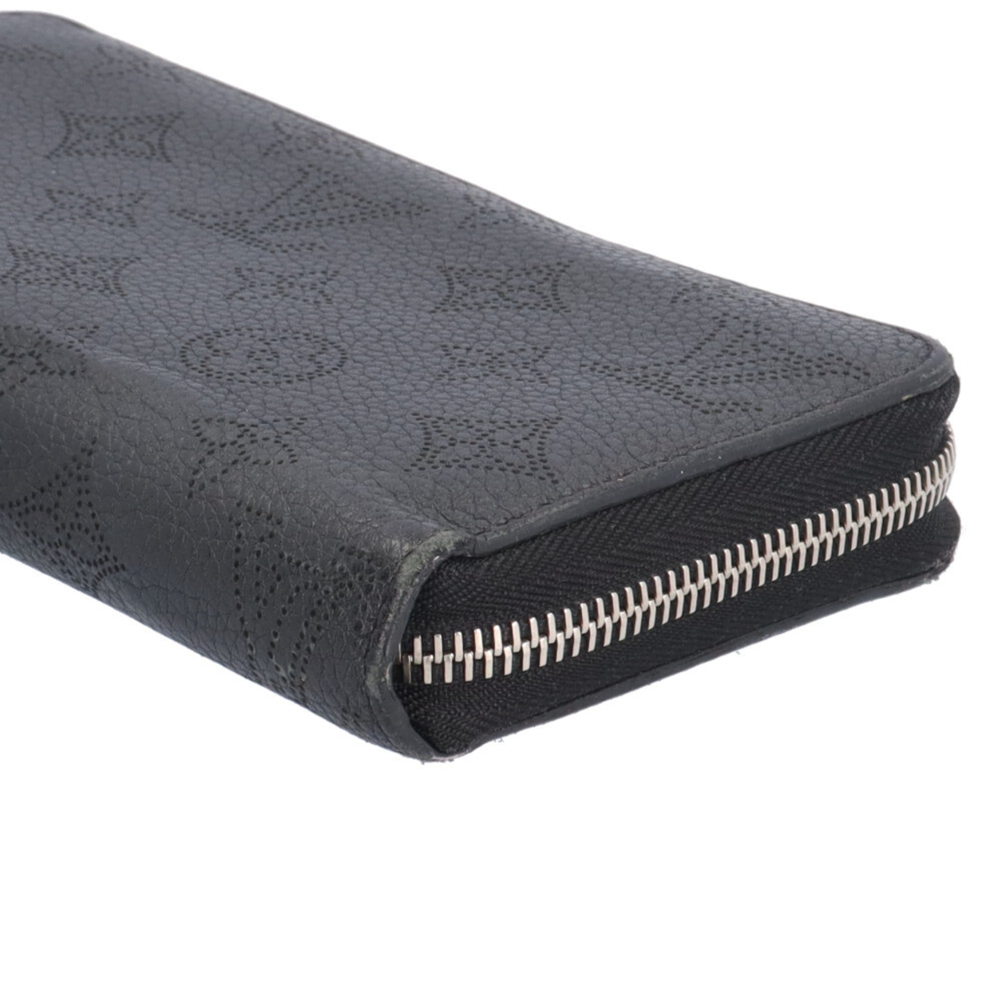 Louis Vuitton Black Mahina Leather Long Wallet