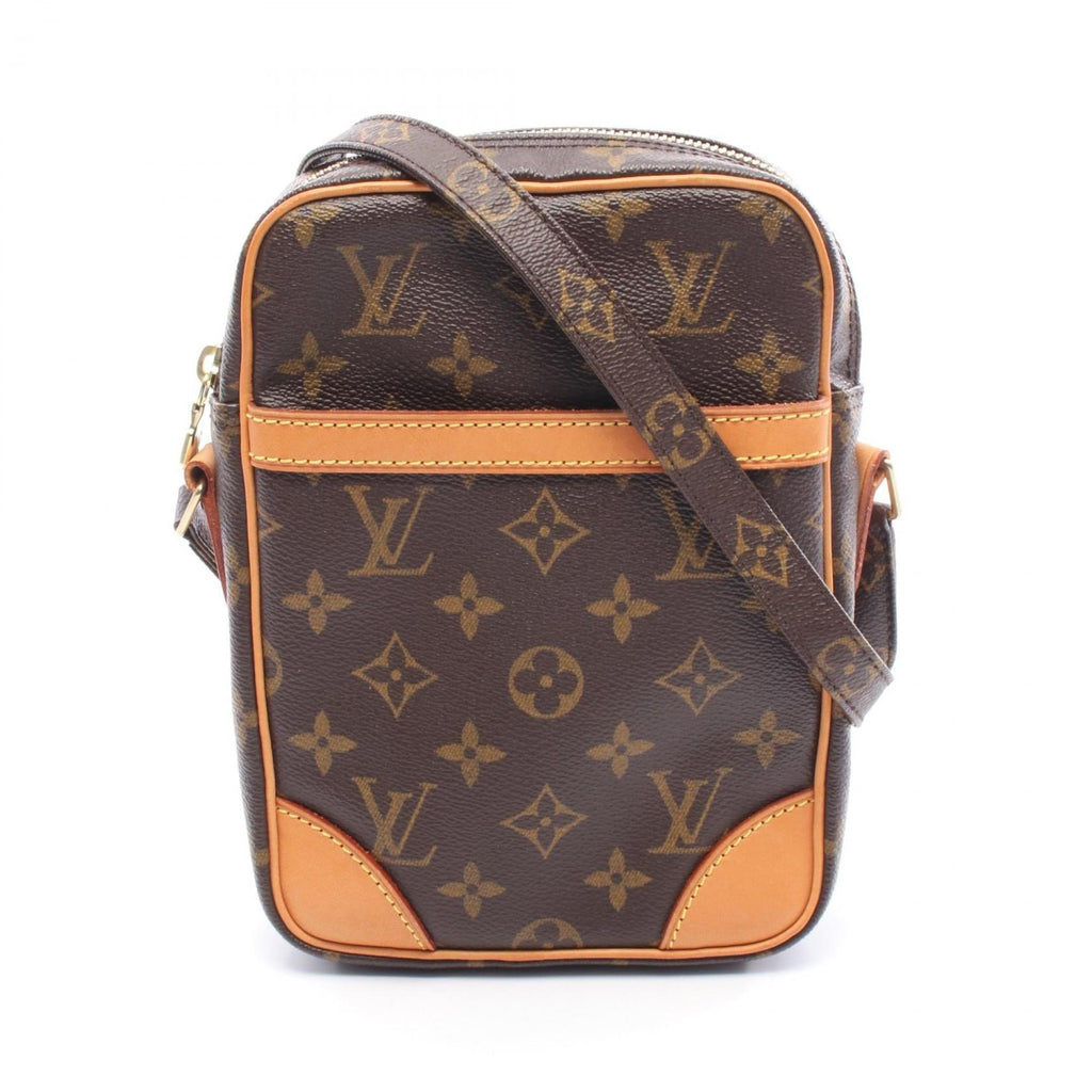Louis Vuitton Brown Coated Canvas Leather Shoulder Bag