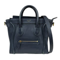 Celine Navy Leather Shoulder Bag