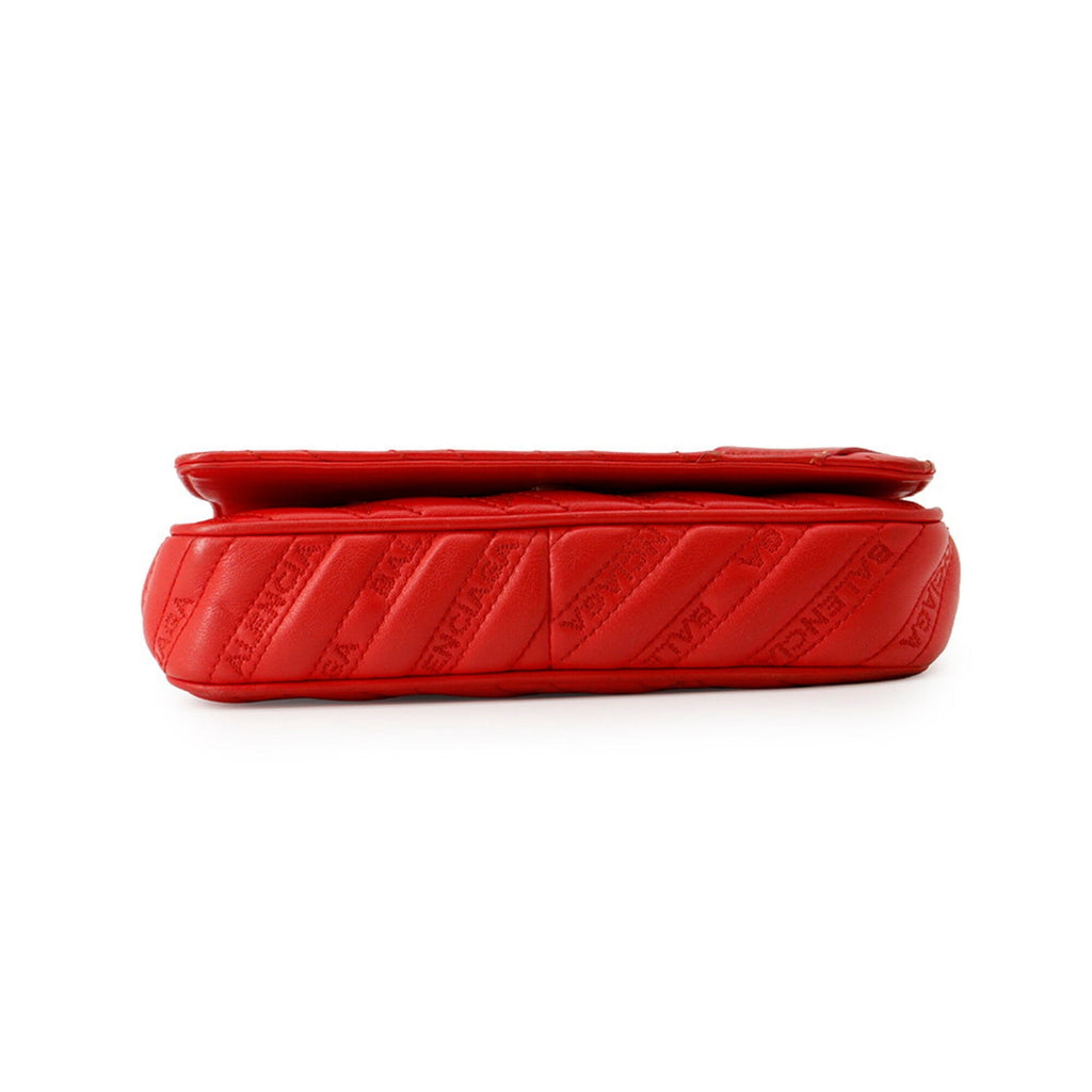 Balenciaga Red Color Leather Handbag Shoulder