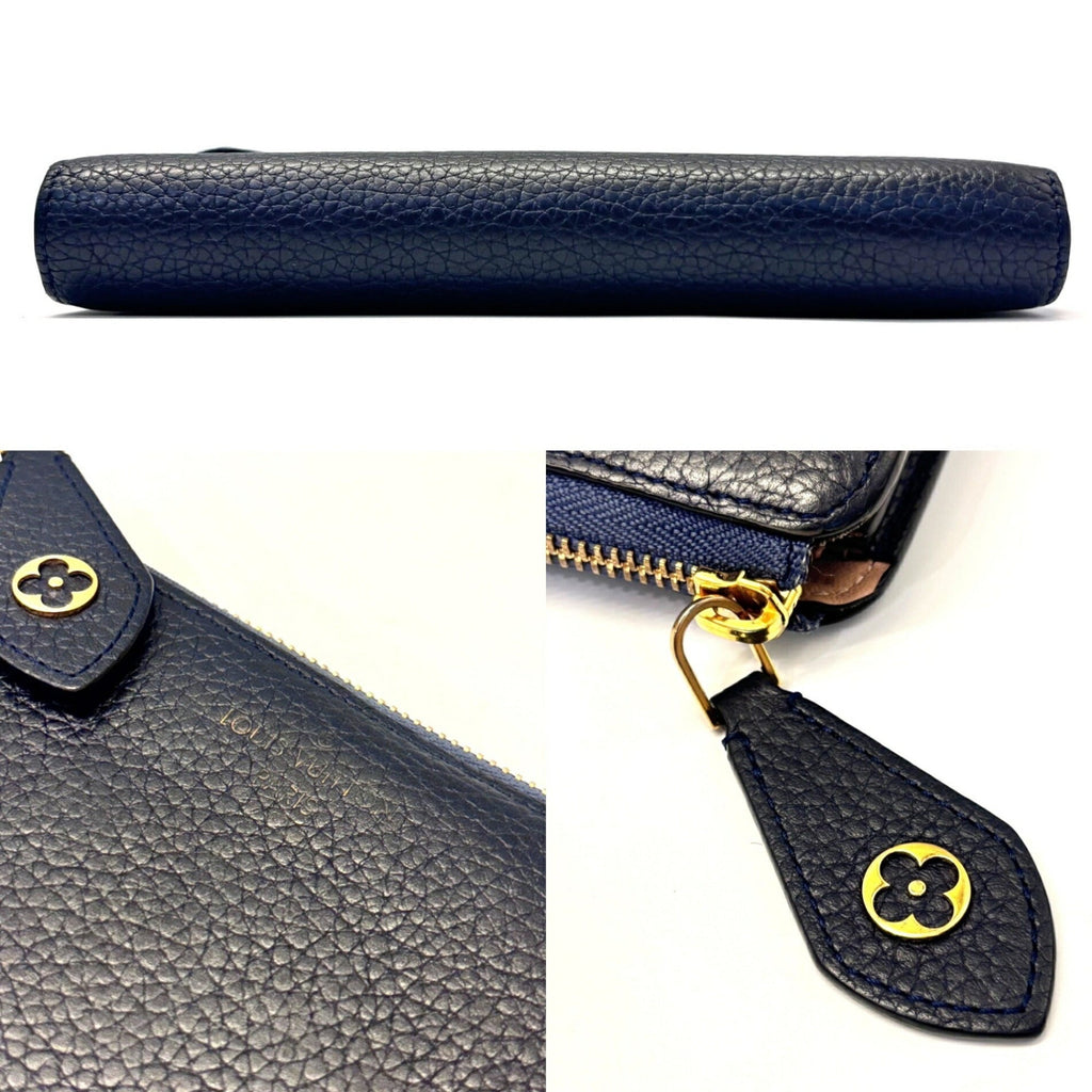 Louis Vuitton Navy Blue Leather Long Wallet