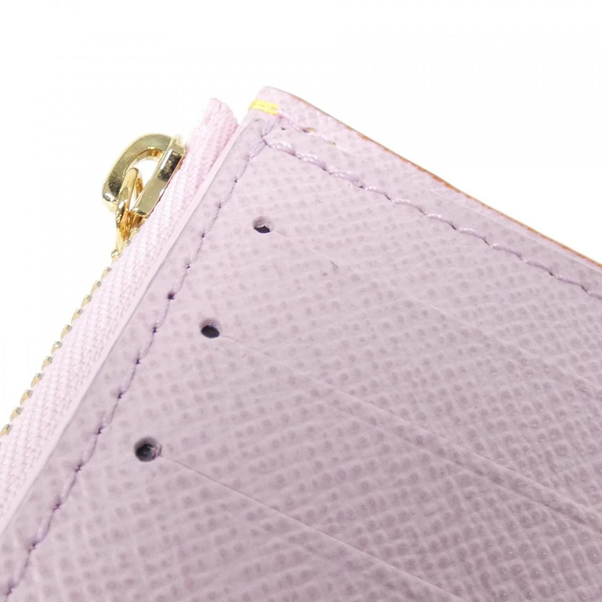Louis Vuitton Blossom Marron Monogram Cherry Pink Coated Canvas Wallet (Tri-Fold)