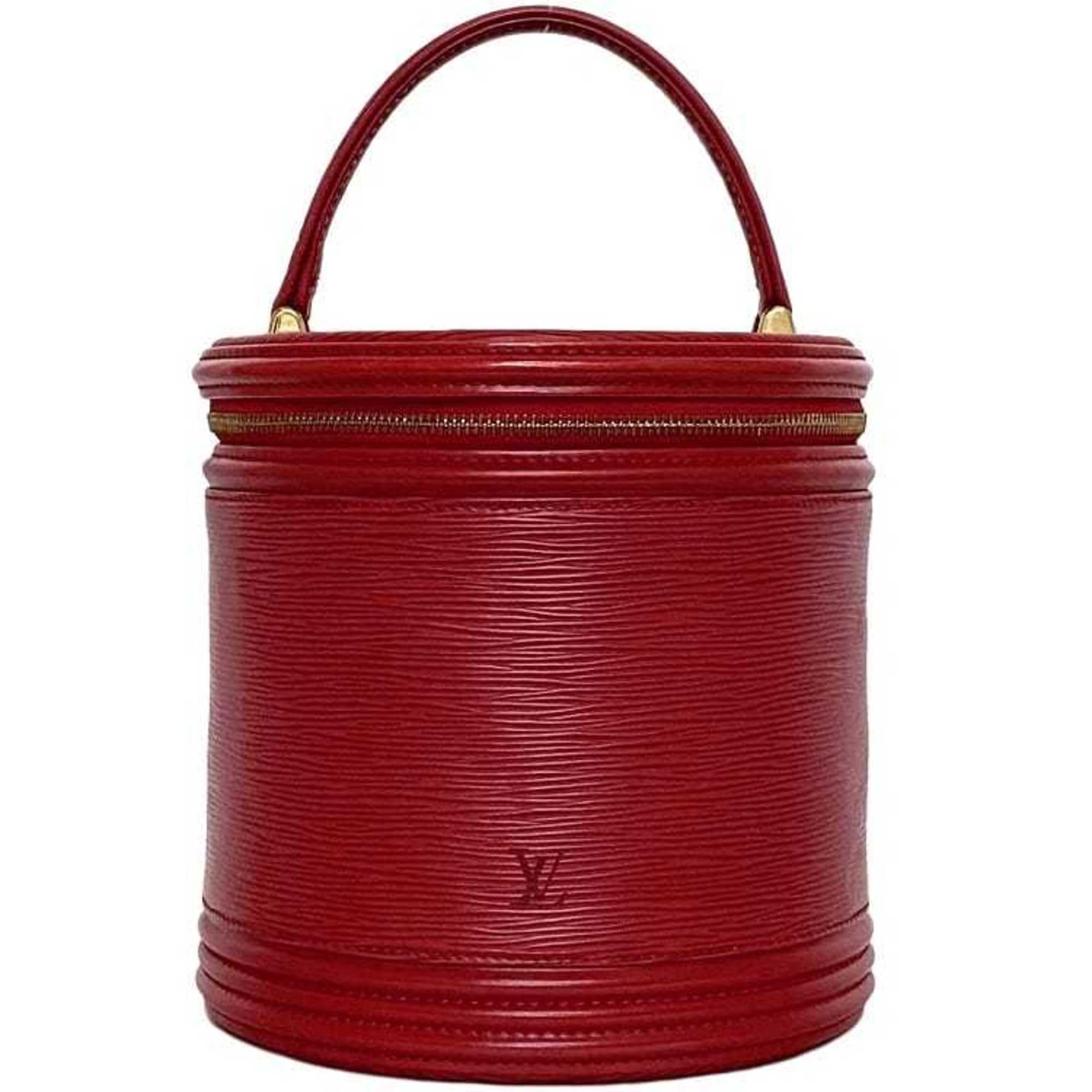 Louis Vuitton Castilian Red Epi Leather Handbag Vanity Bag