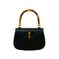 Gucci Black Leather Handbag Tote Bag (Pre-Owned)