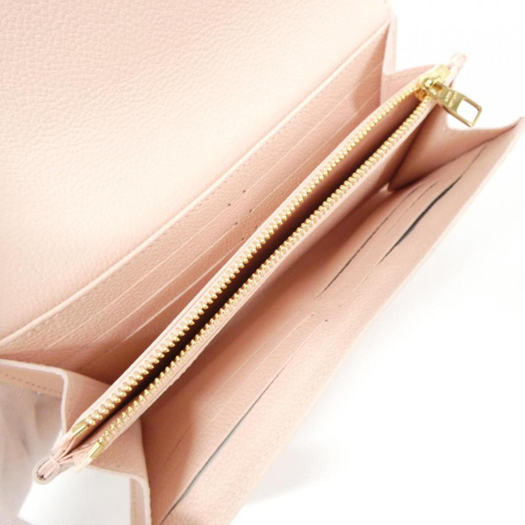 Louis Vuitton Monogram Empreinte Blanc Rose Leather Long Wallet