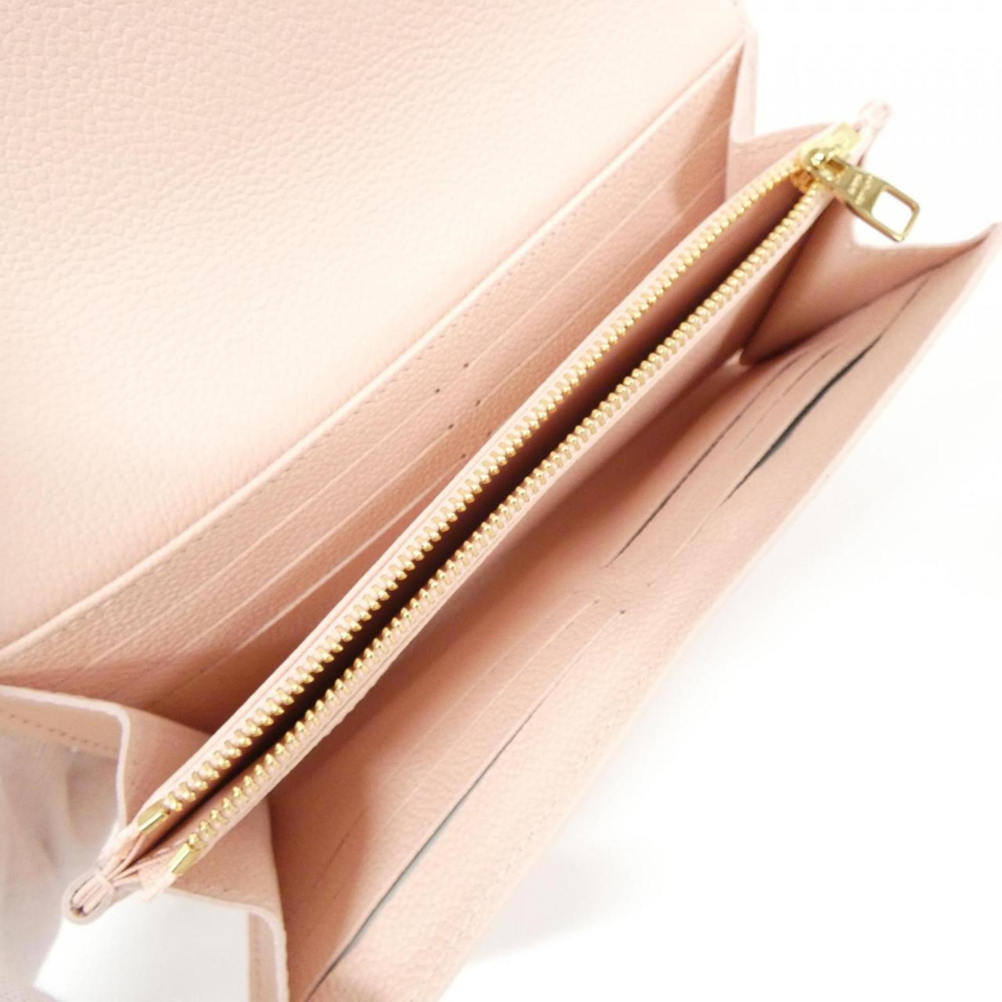 Louis Vuitton Monogram Empreinte Blanc Rose Leather Long Wallet