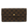 Louis Vuitton Brown Pvc Coated Canvas Damier Canvas Long Wallet