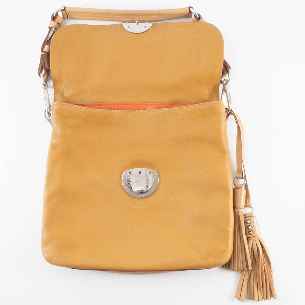 Prada Camel Leather Shoulder Bag
