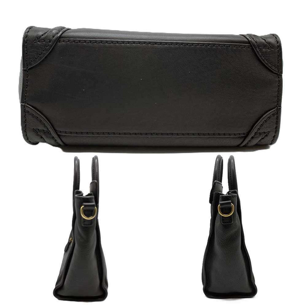 Celine Black Leather Handbag Shoulder Bag