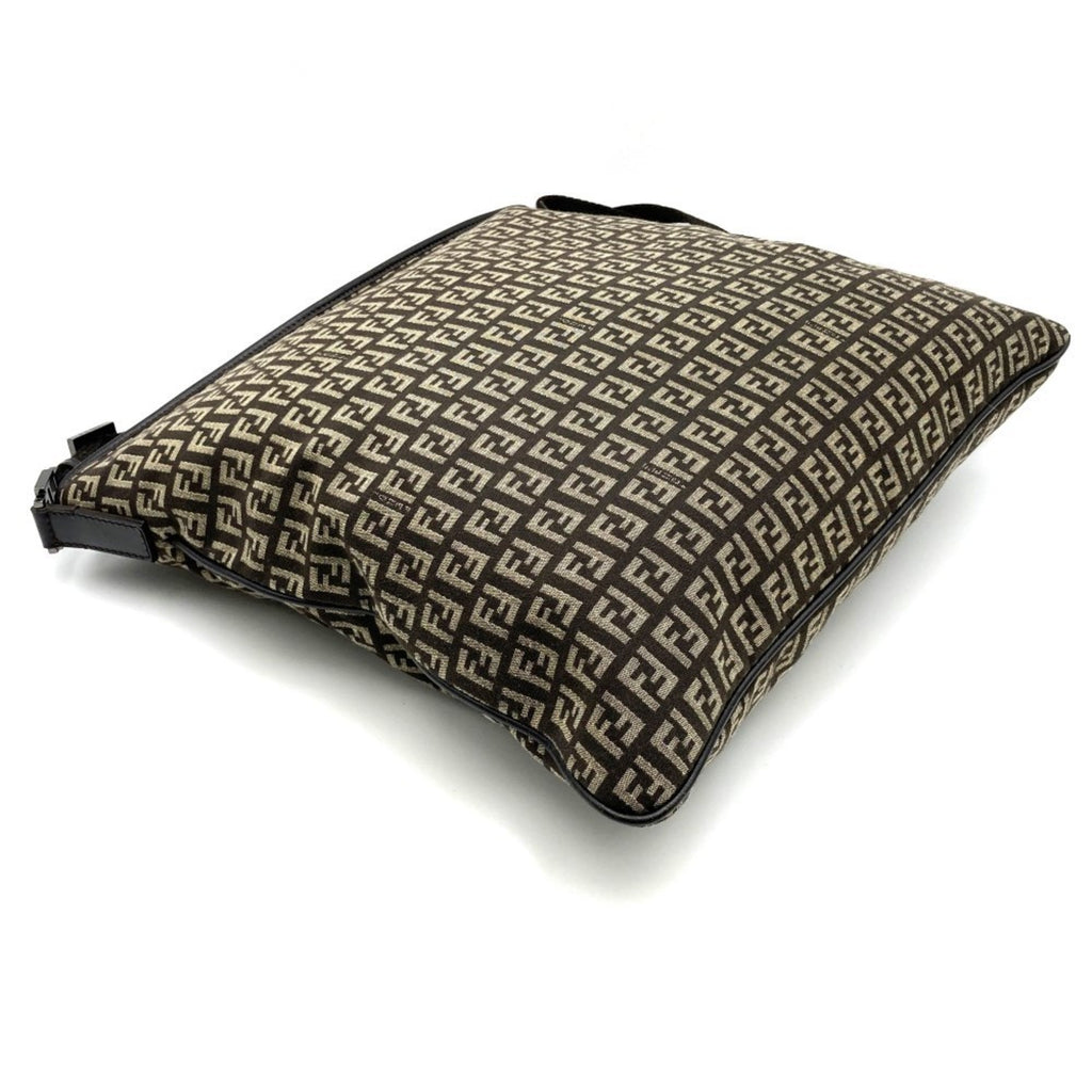 Fendi Brown Canvas Shoulder Bag