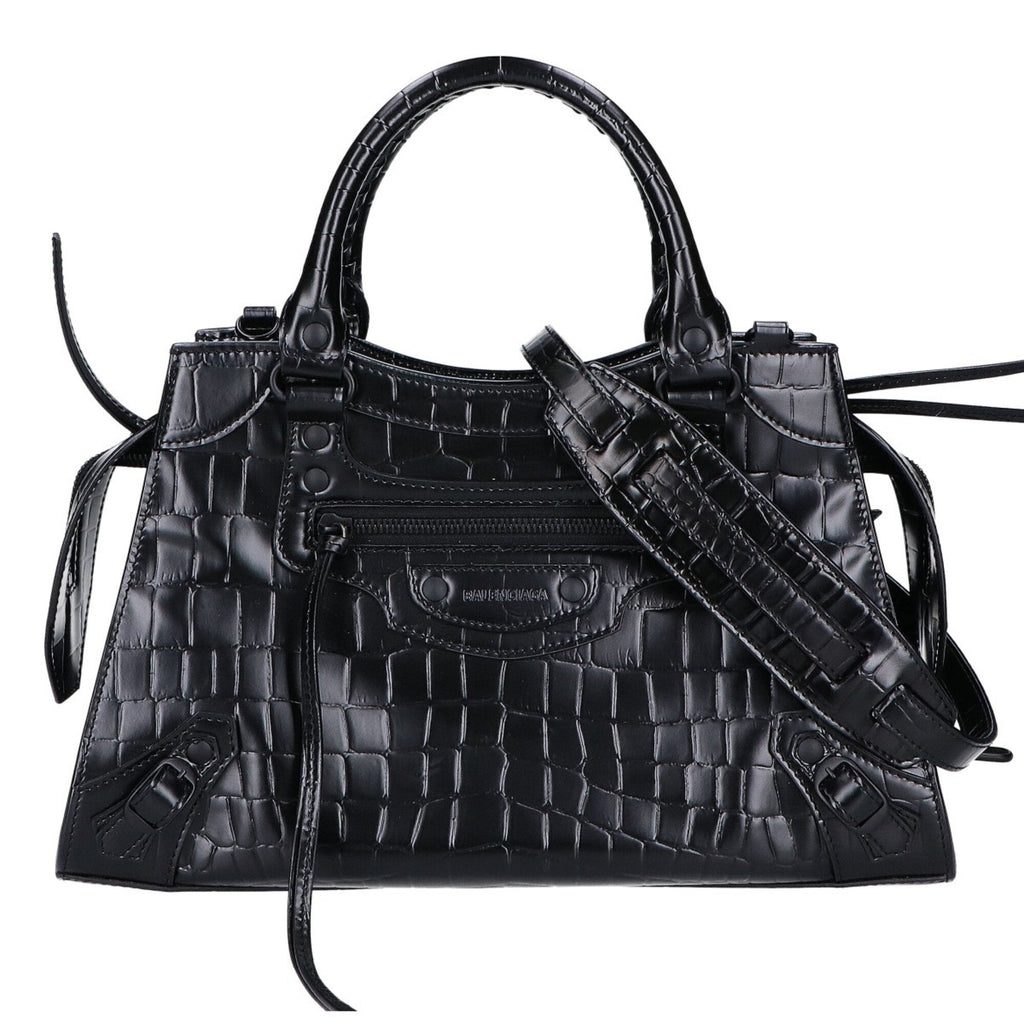 Balenciaga Black Leather Handbag Shoulder