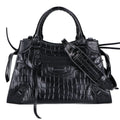 Balenciaga Black Leather Handbag Shoulder