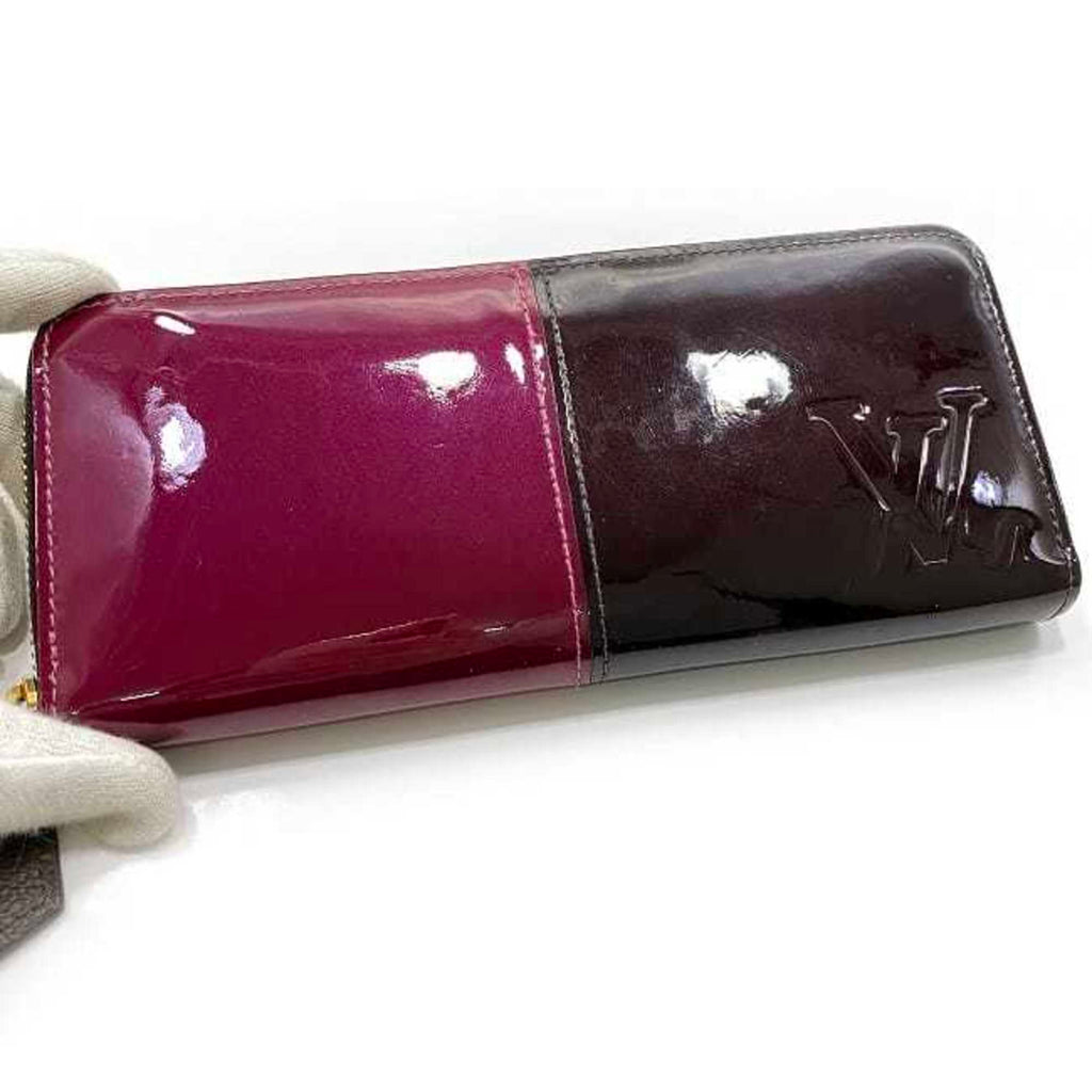 Louis Vuitton Amarante Bordeaux Brown Patent Leather Monogram Canvas Coin Purse/Coin Case