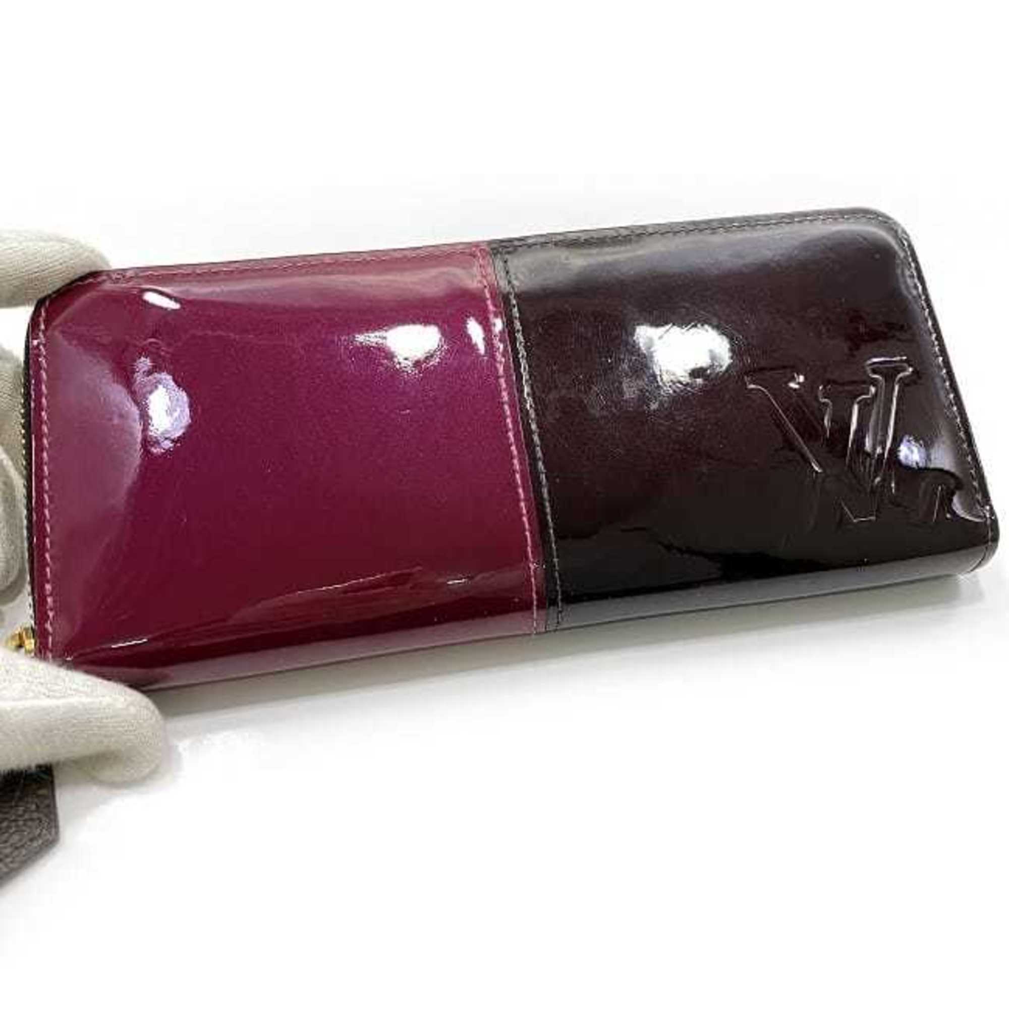 Louis Vuitton Amarante Bordeaux Brown Patent Leather Monogram Canvas Coin Purse/Coin Case