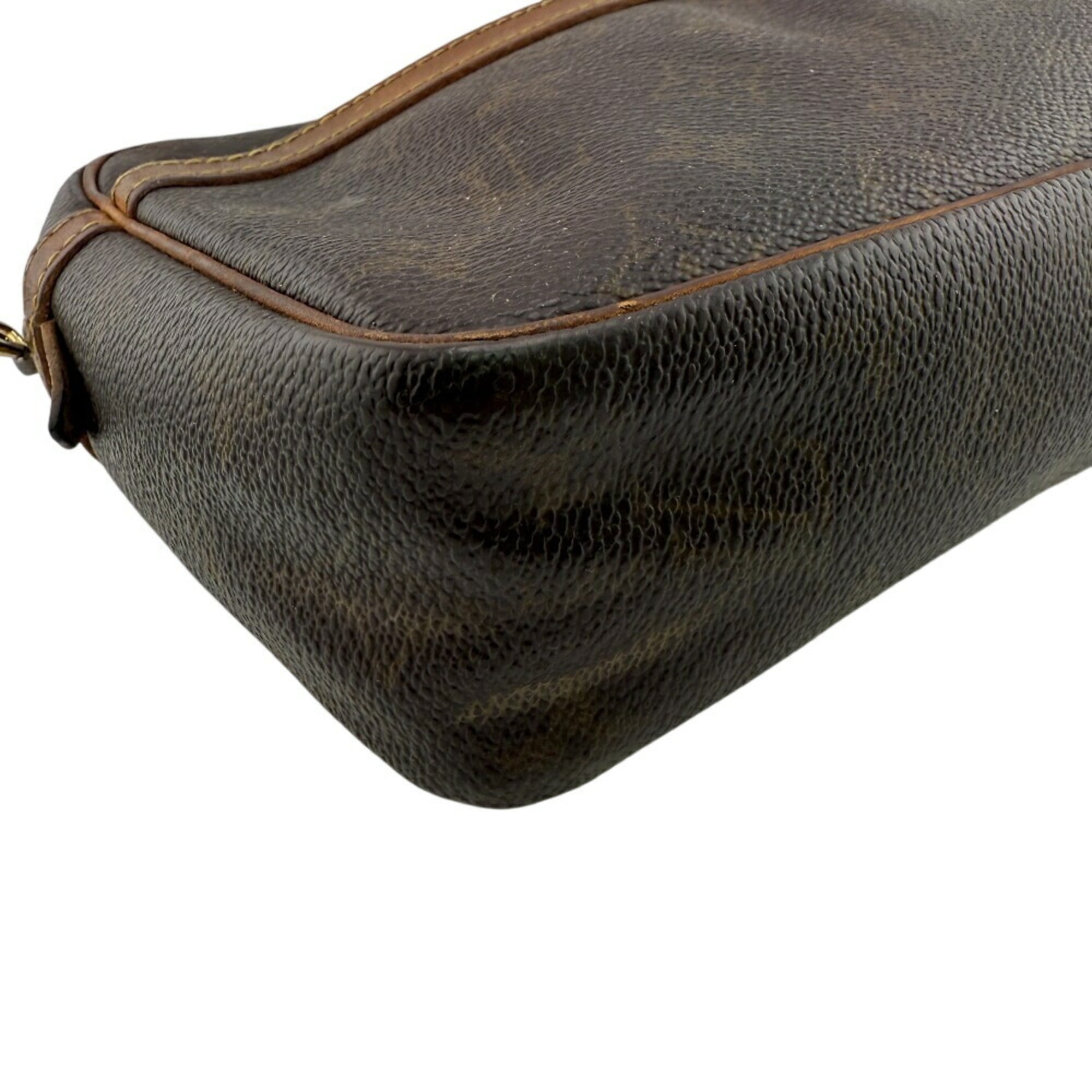 Louis Vuitton Brown Leather Clutch Bag
