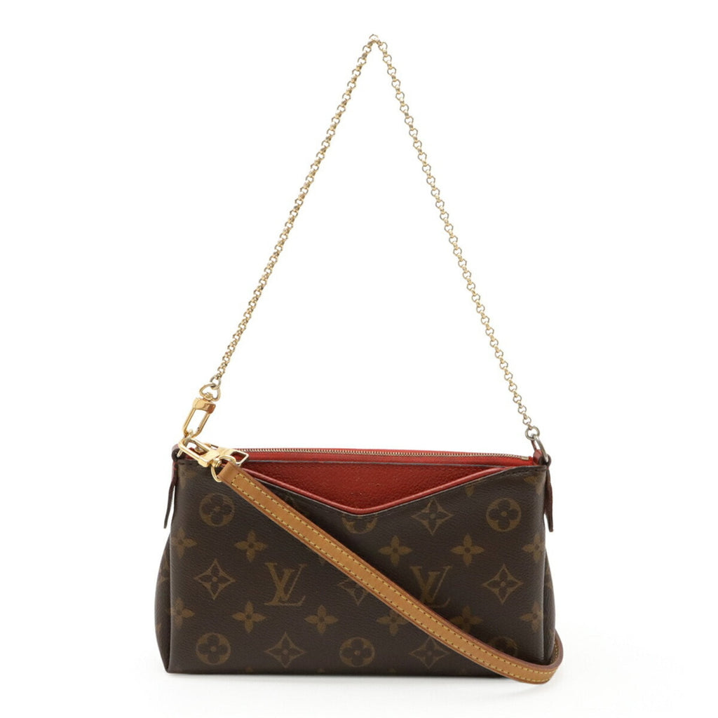 Louis Vuitton Cerise Monogram Red Color Monogram Leather Clutch Bag Shoulder Bag