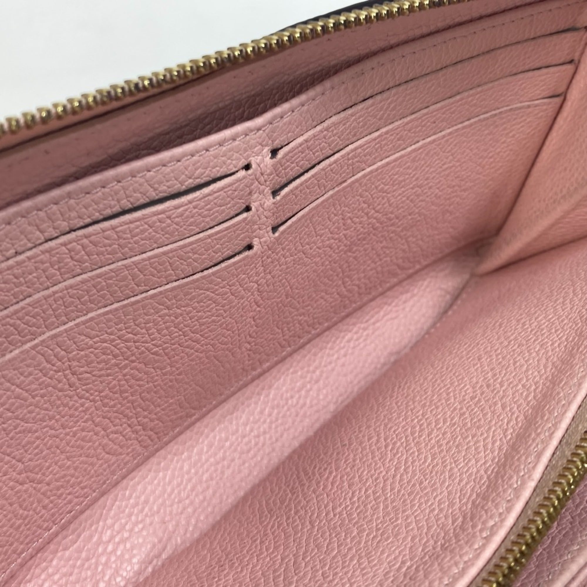 Louis Vuitton Monogram Empreinte Pink Monogram Empreinte Long Wallet