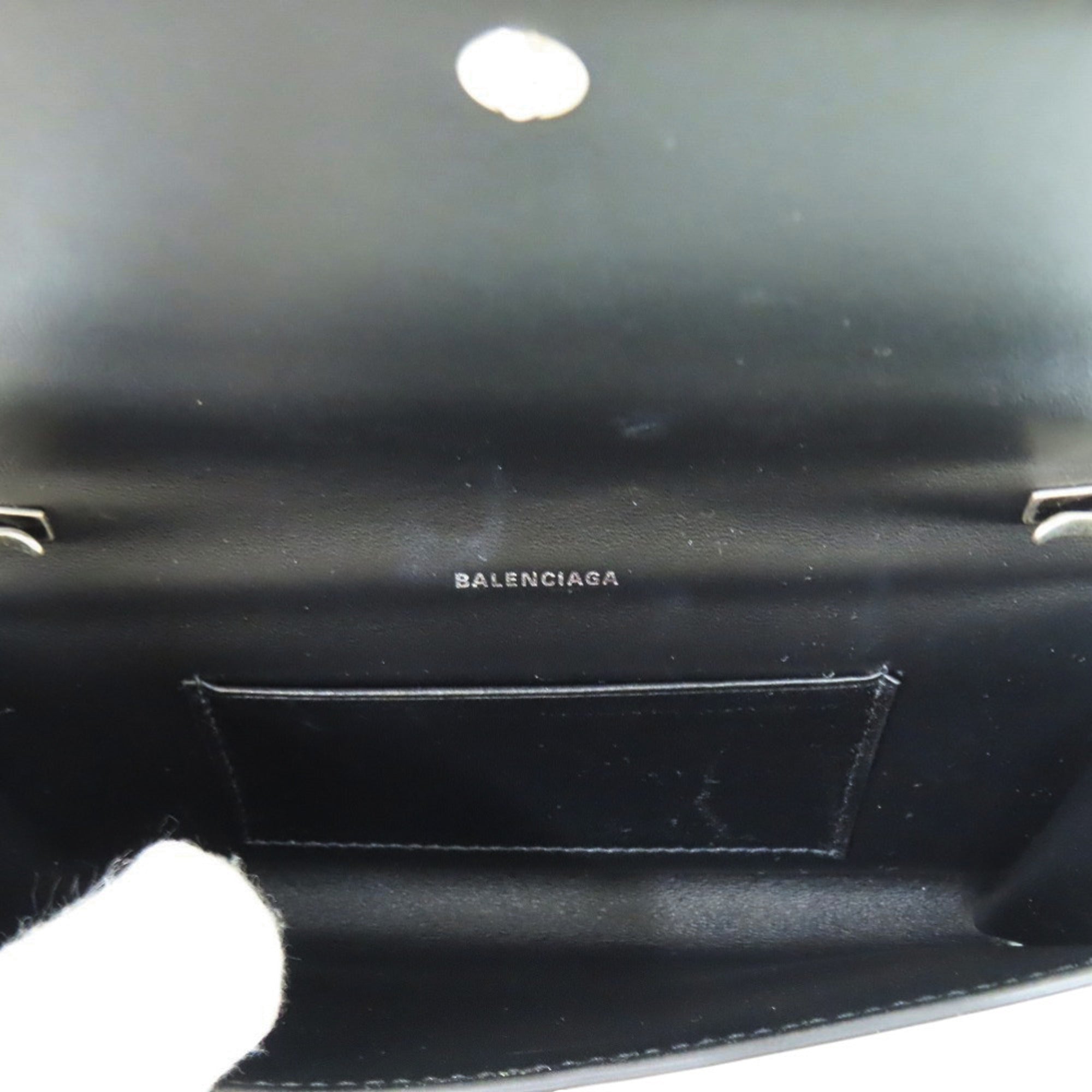 Balenciaga Beige Black Leather Shoulder