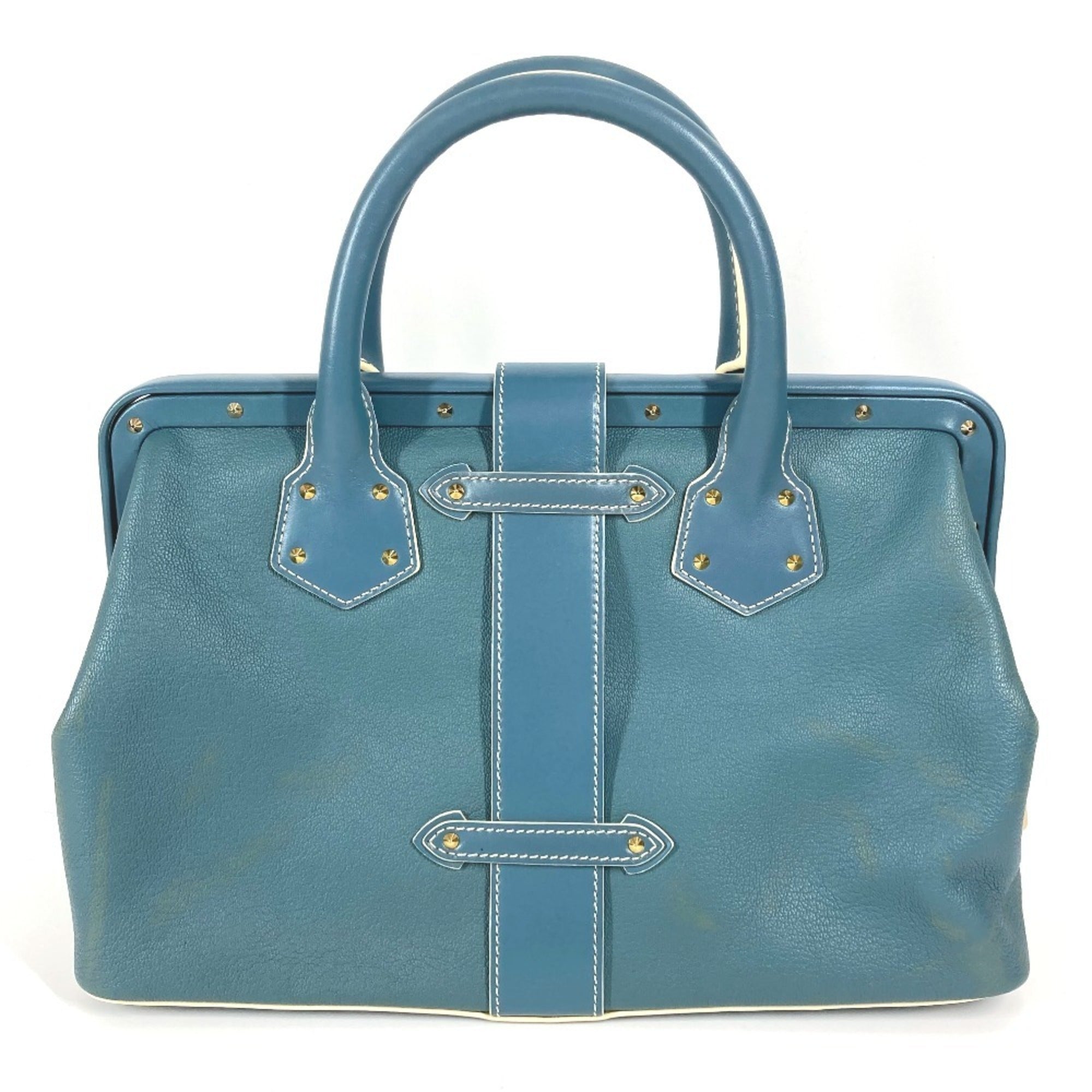Louis Vuitton Blue Suhali Leather Leather Handbag Tote Bag