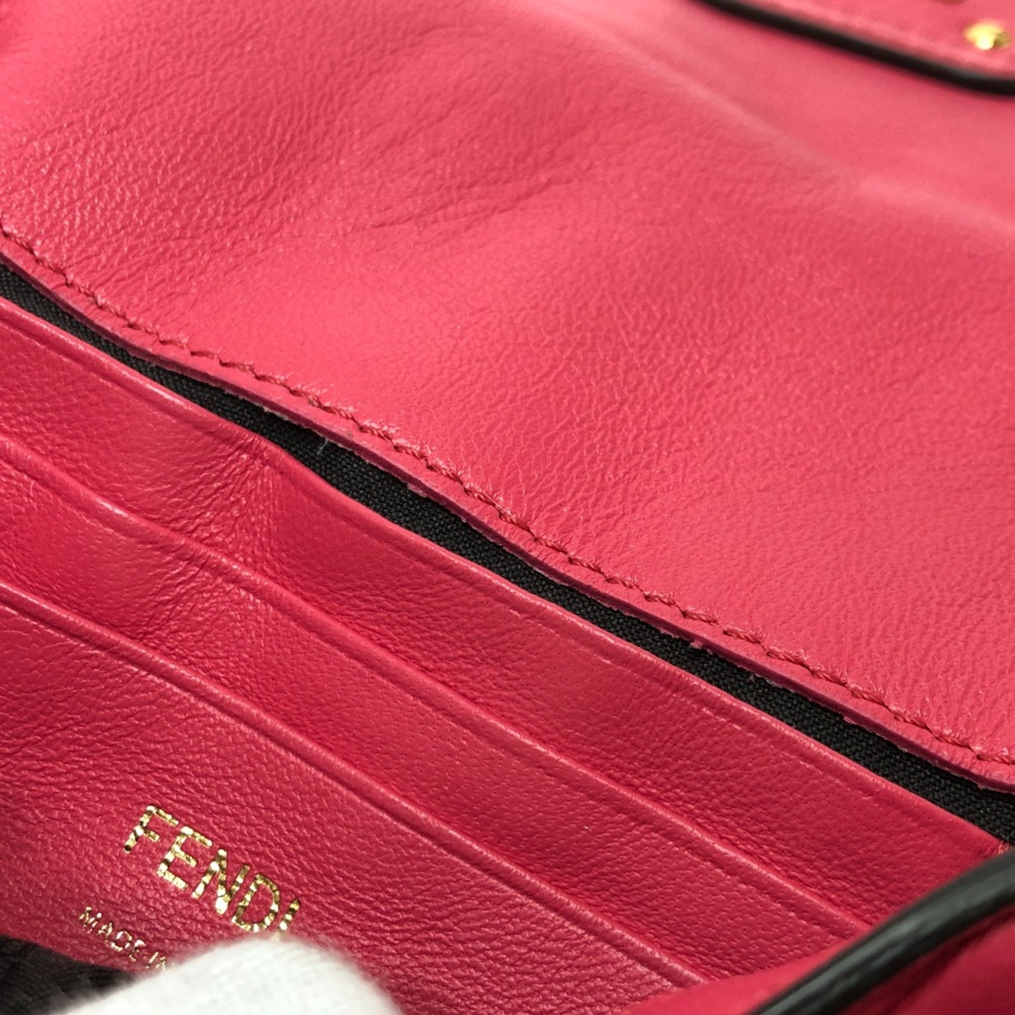 Fendi Pink Leather Shoulder Bag
