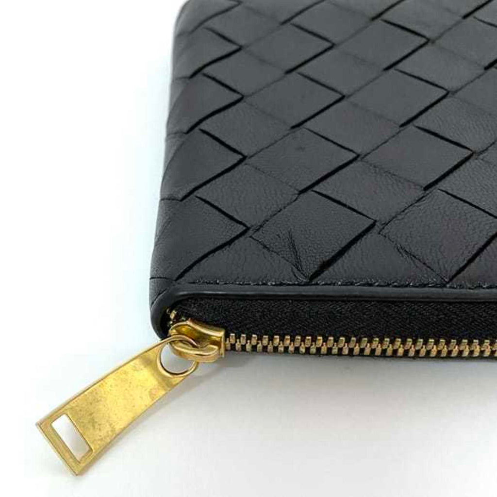 Bottega Veneta Black Leather Coin Purse/Coin Case