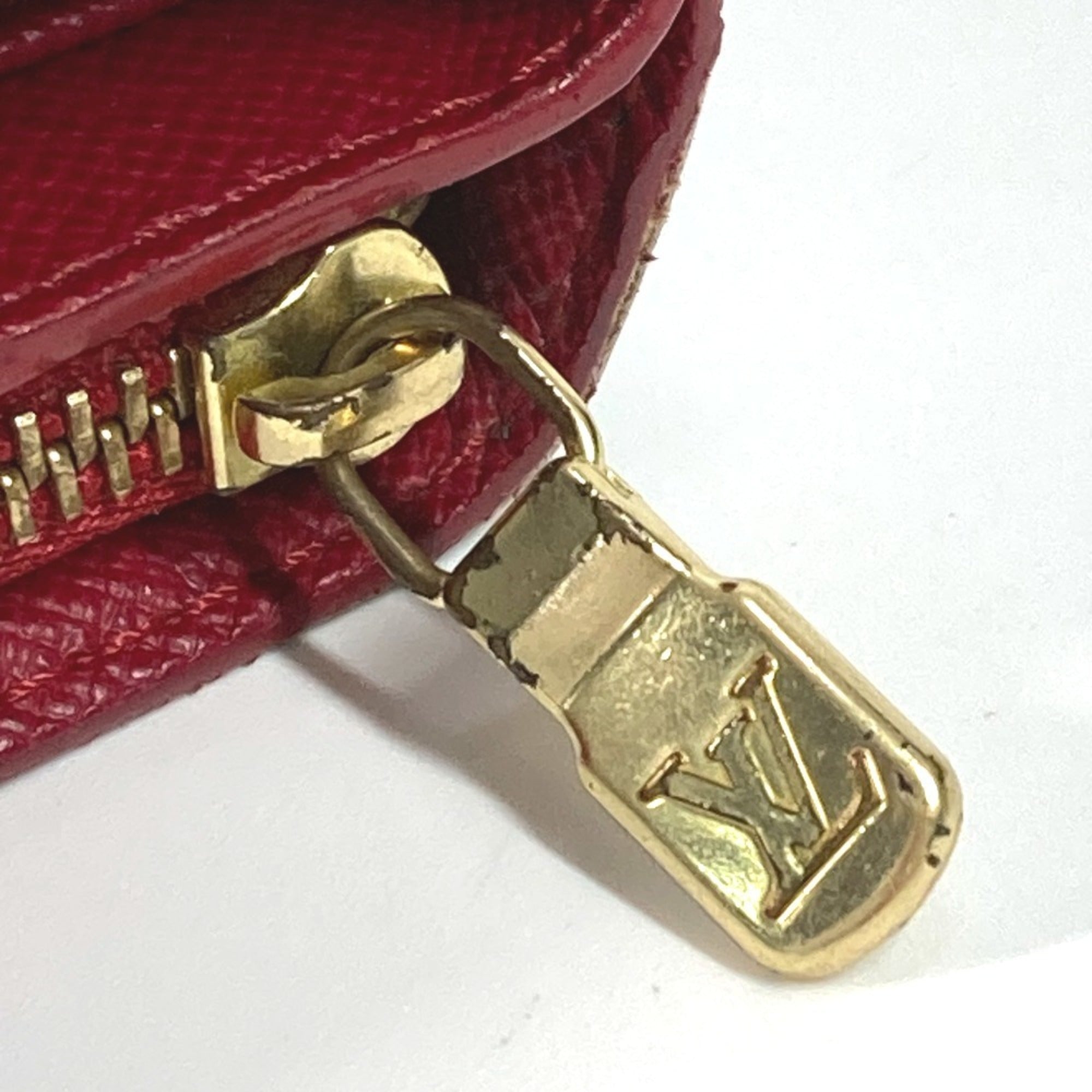Louis Vuitton Brown Red Color Monogram Canvas Wallet