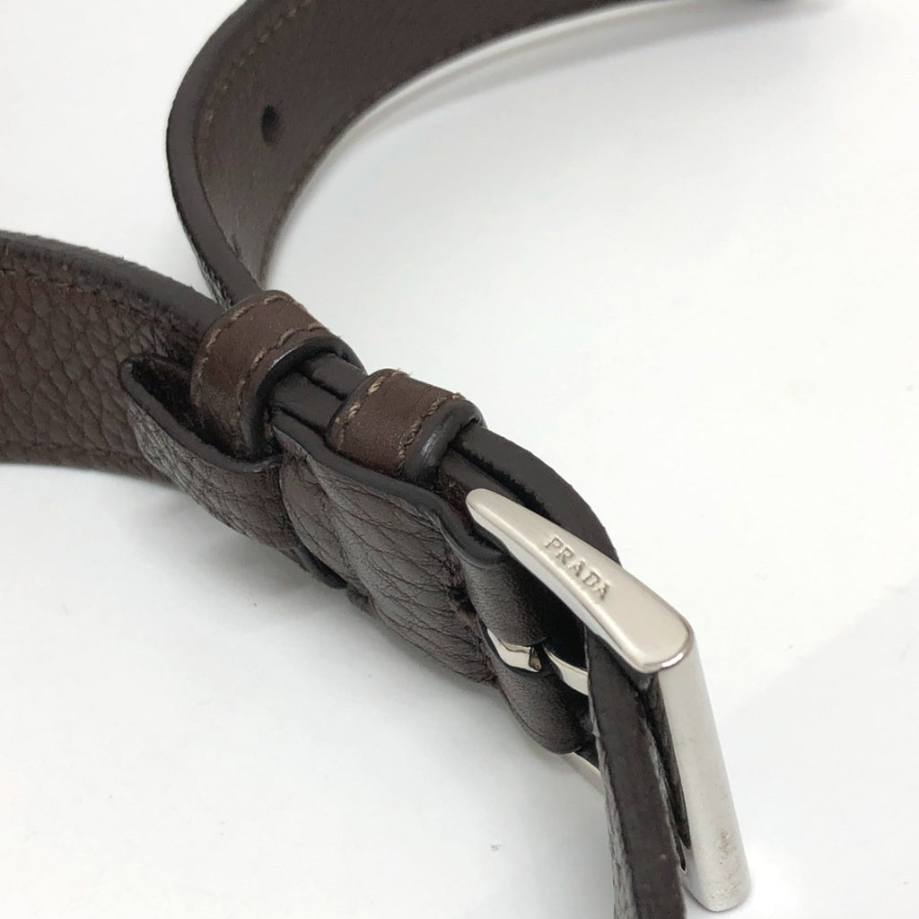 Prada Brown Leather Shoulder Bag
