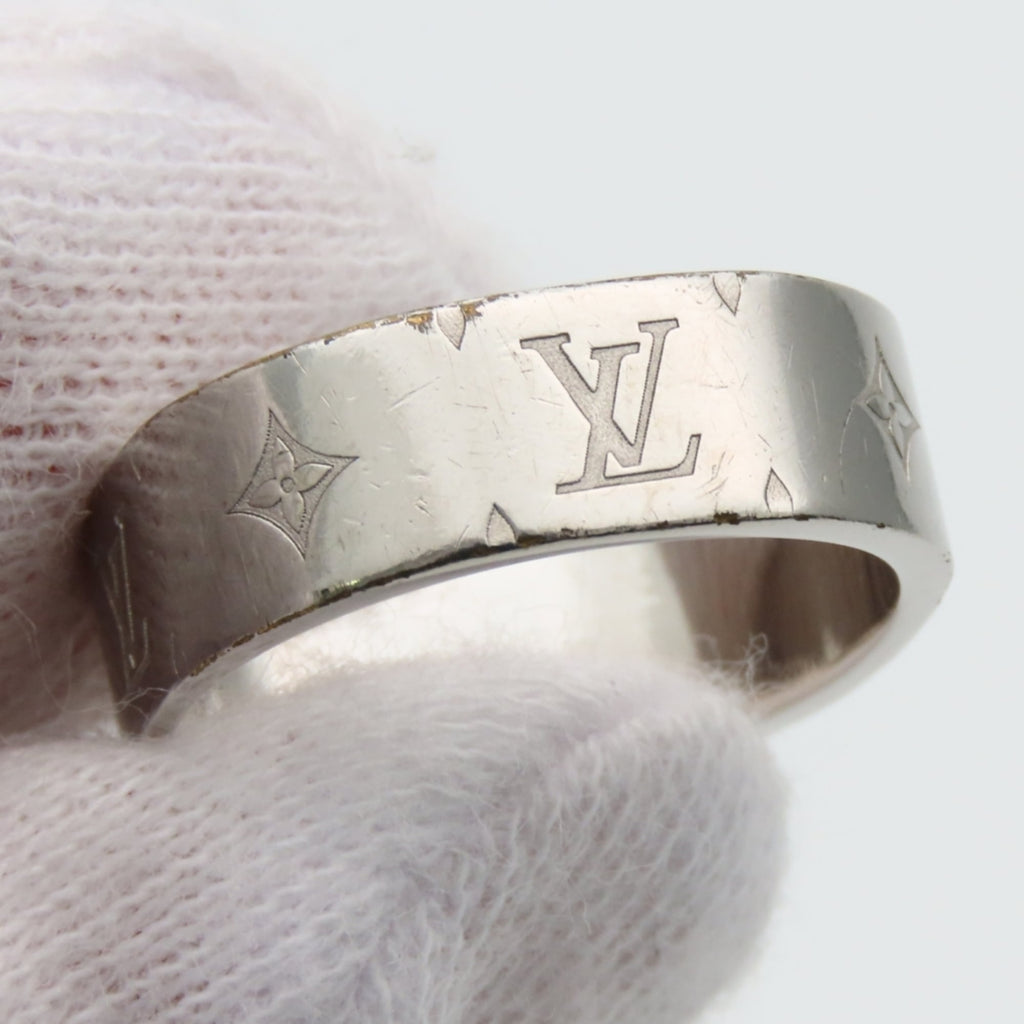 Louis Vuitton Silver Metal Band Ring
