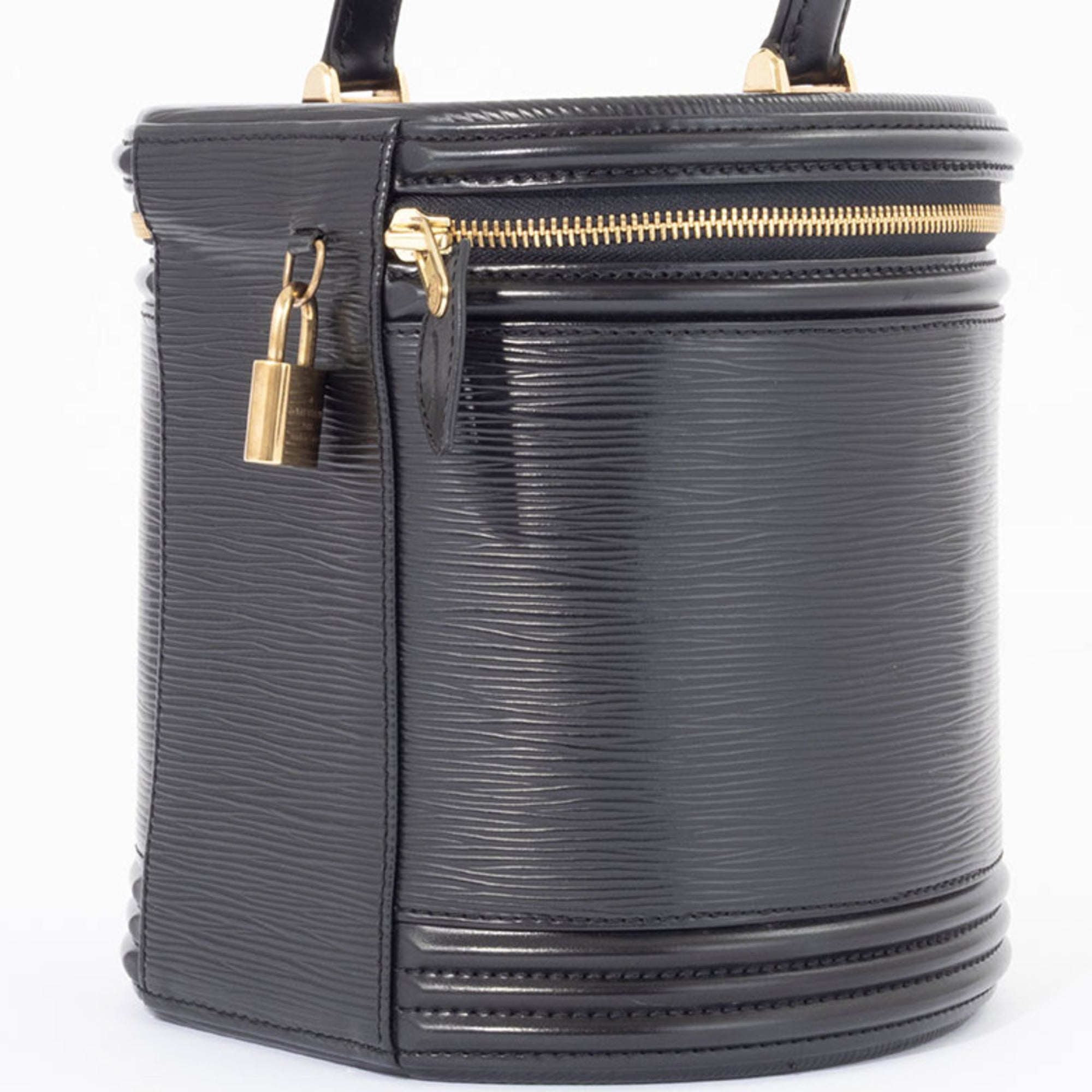 Louis Vuitton Epi Black Epi Leather Handbag Vanity Bag