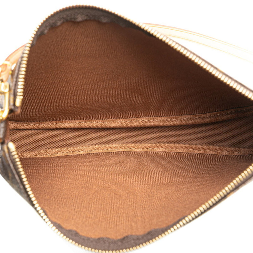 Louis Vuitton Brown Pvc Leather Handbag Pochette