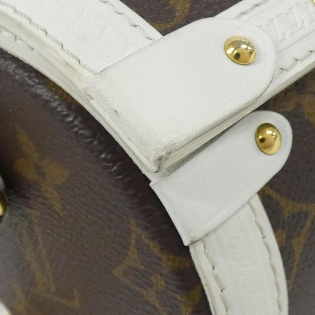 Louis Vuitton Brown White Coated Canvas Leather Shoulder Bag