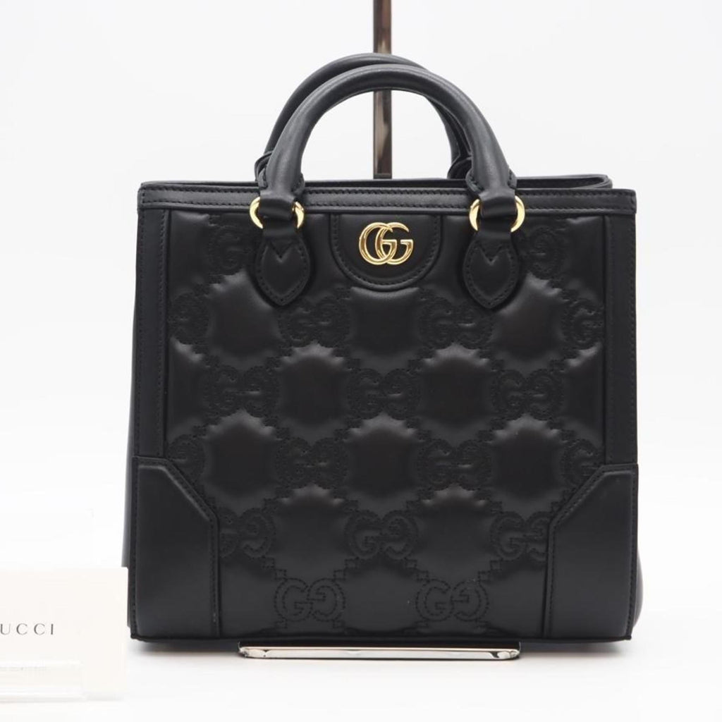 Gucci Black Leather Handbag (Pre-Owned)