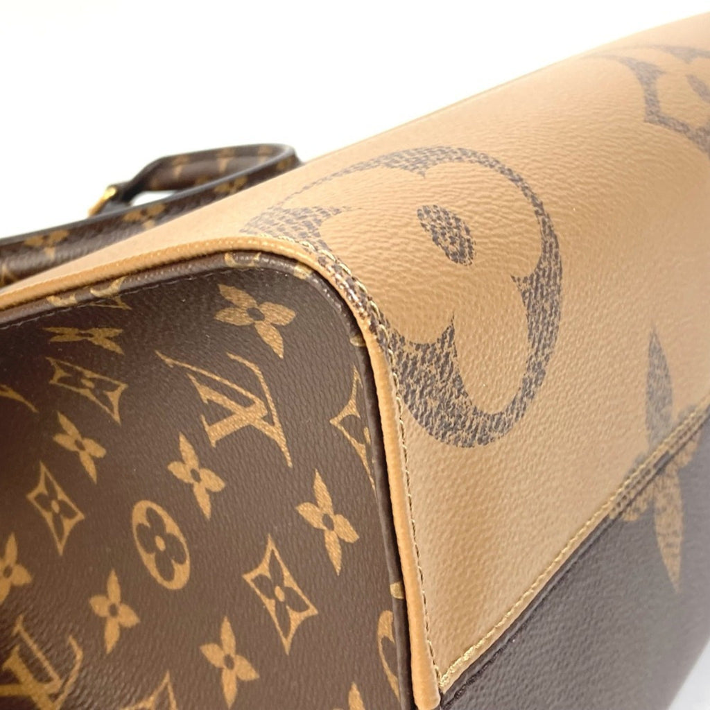 Louis Vuitton Beige Brown Monogram Shoulder Bag Tote Bag