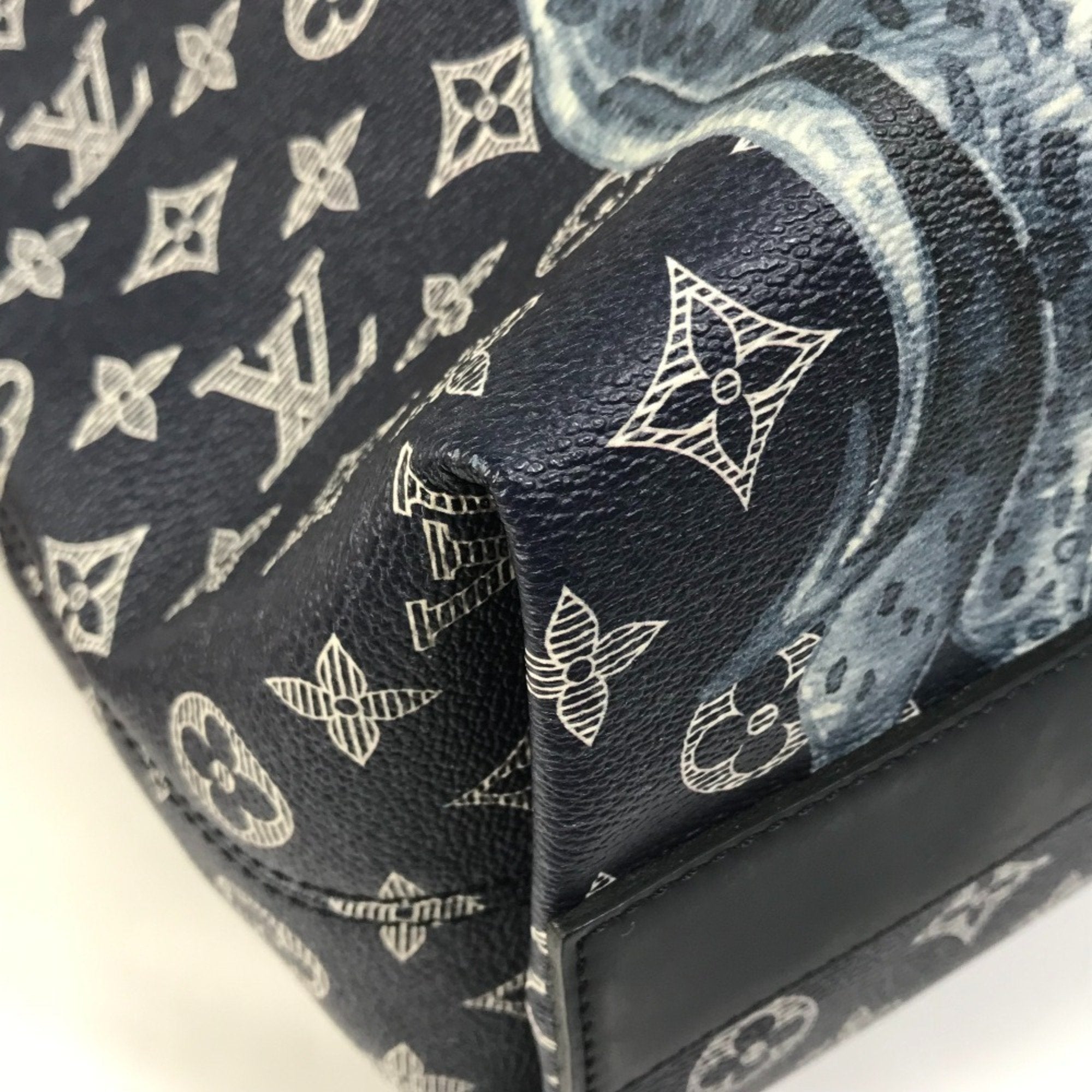 Louis Vuitton Monogram Savane Navy Shoulder Bag Tote Bag