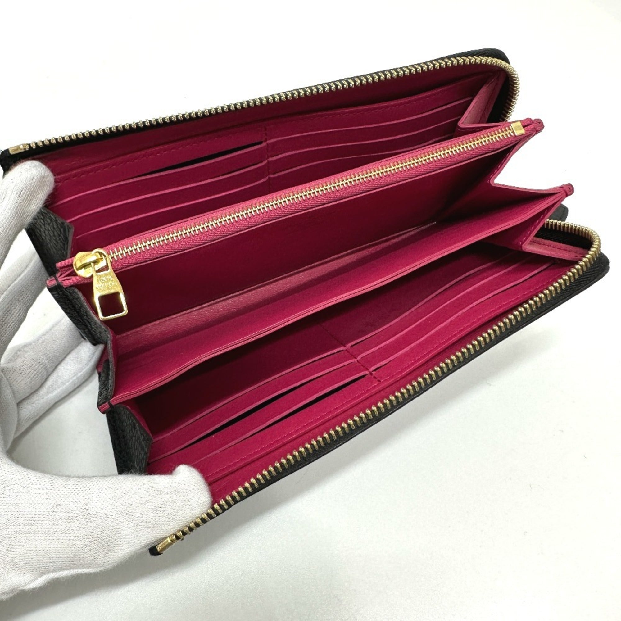 Louis Vuitton Black Leather Long Wallet