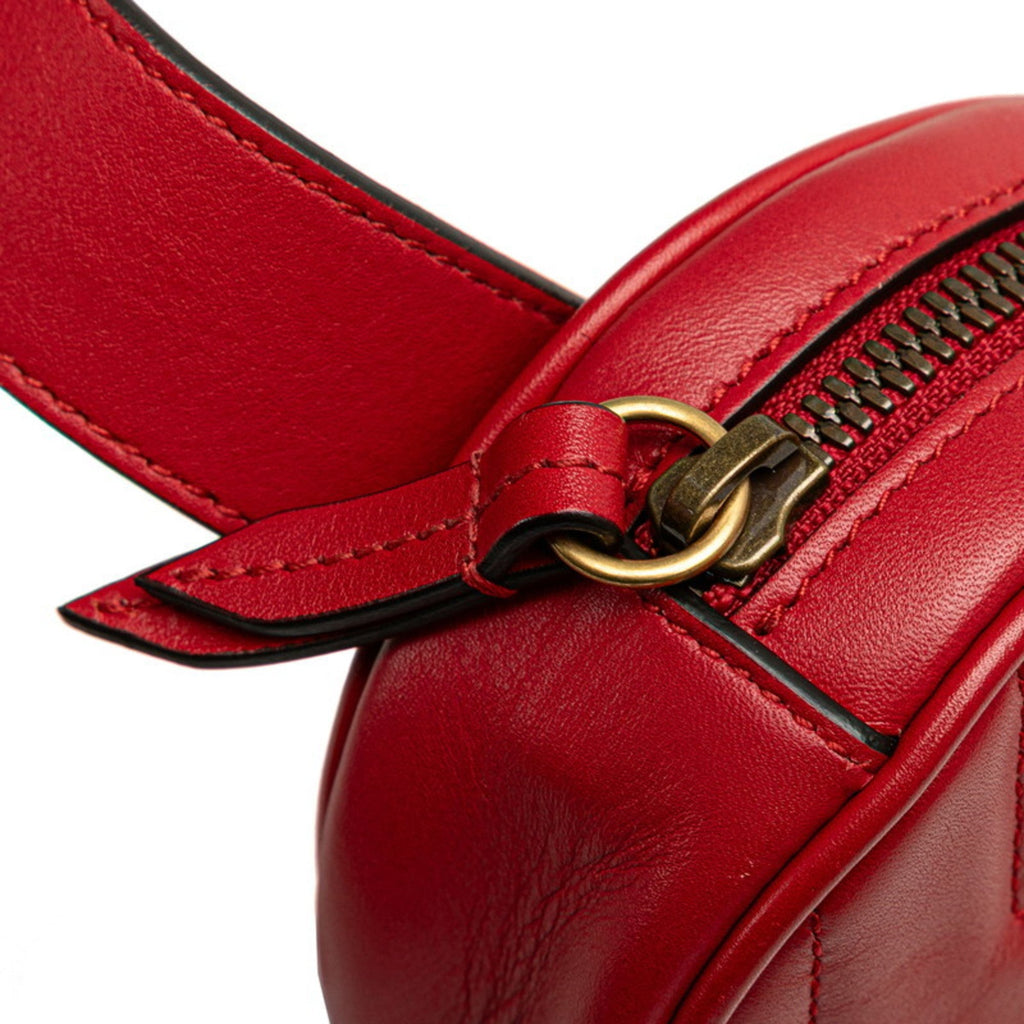 Gucci Gg Marmont Red Color Leather Sling Bag (Pre-Owned)