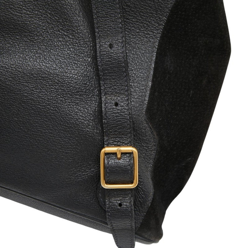 Gucci Black Suede Leather Backpack (Pre-Owned)