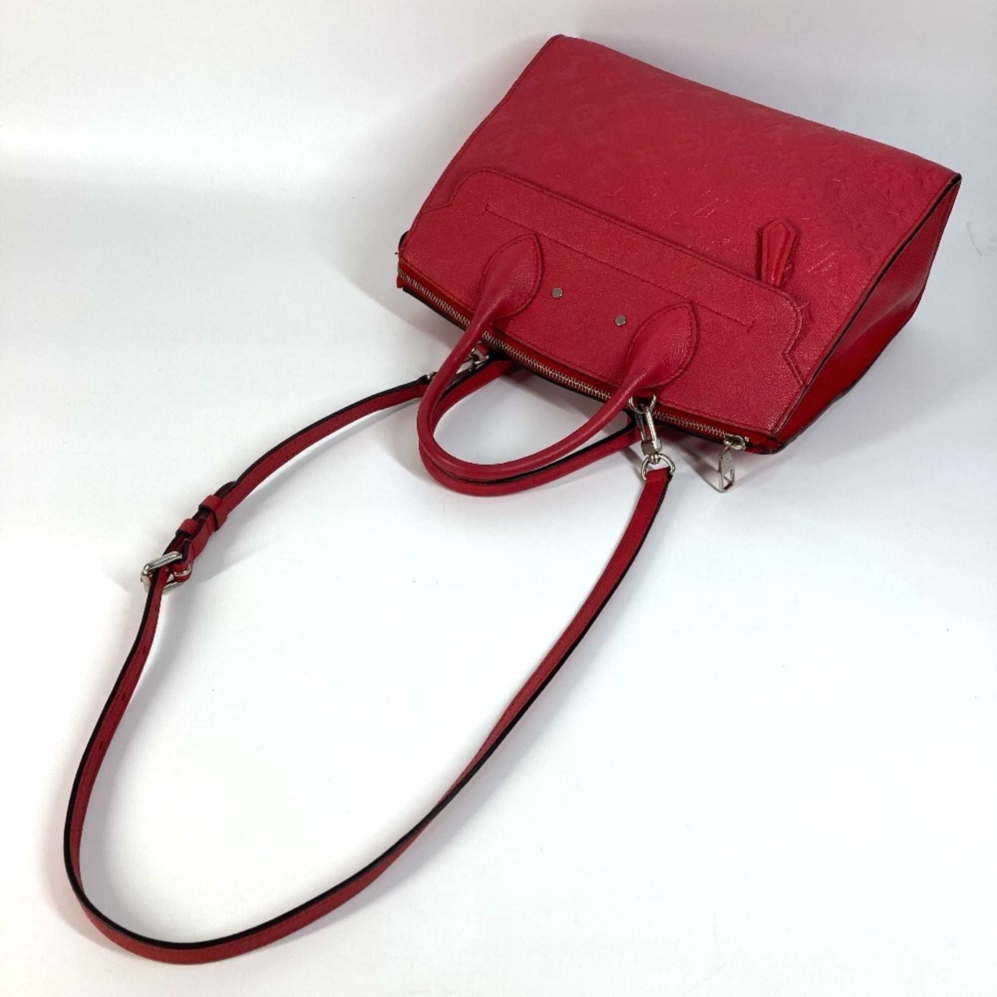 Louis Vuitton Monogram Empreinte Red Color Monogram Empreinte Handbag Shoulder Bag