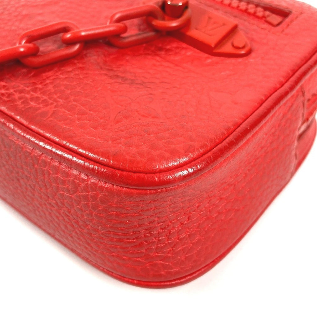 Louis Vuitton Red Color Monogram Empreinte Leather Clutch Bag