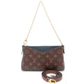 Louis Vuitton Monogram Brown Noir Canvas Leather Handbag