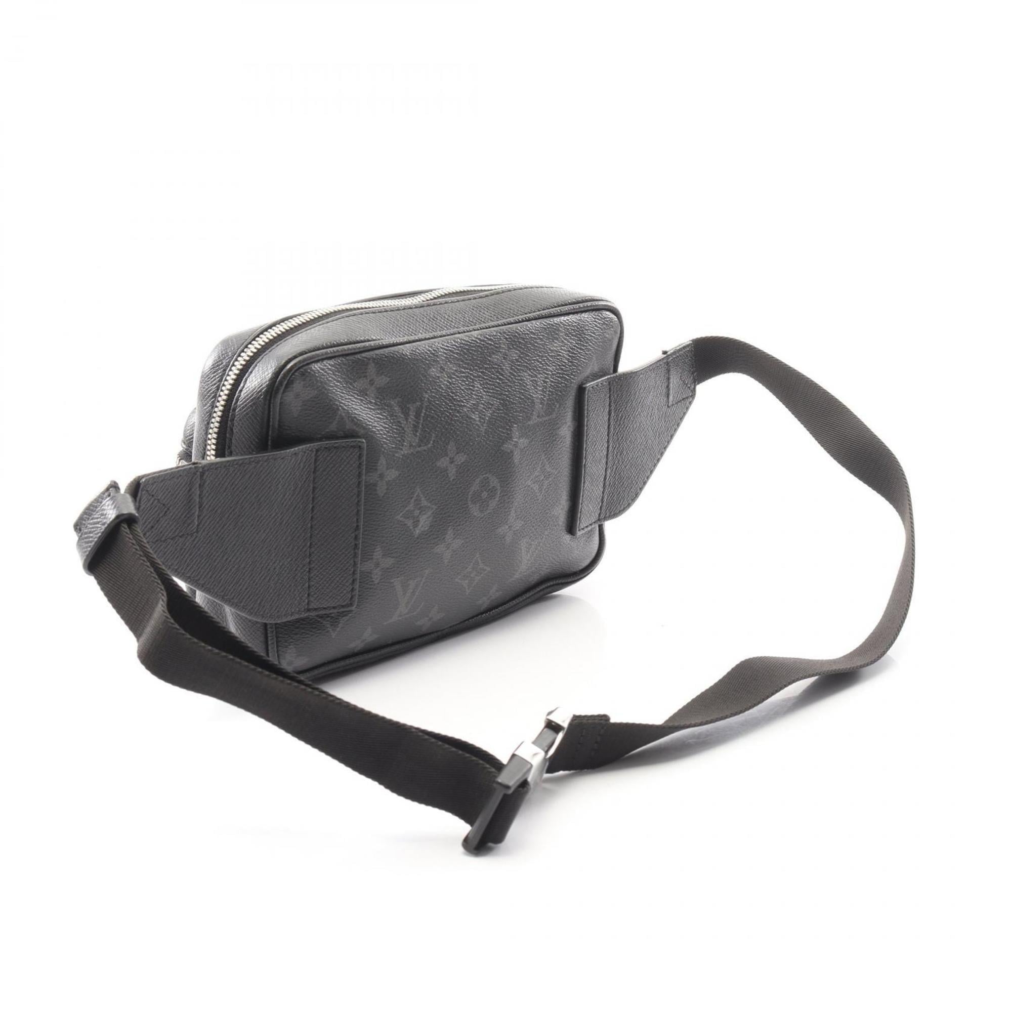 Louis Vuitton Black Coated Canvas Leather Fanny Pack Sling Bag