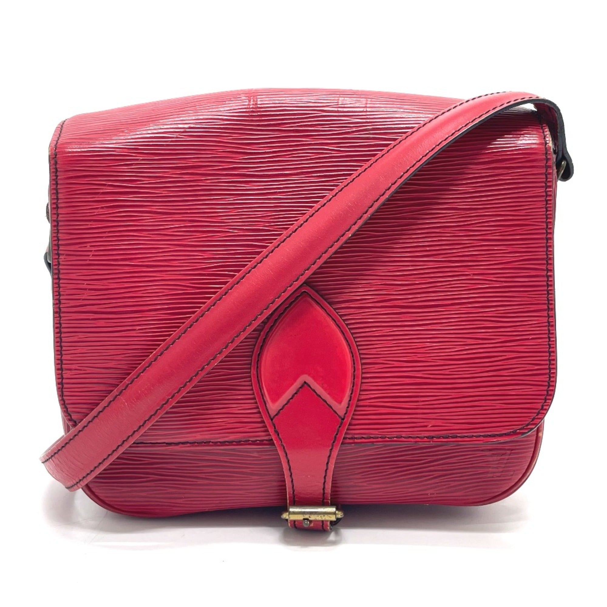 Louis Vuitton Red Leather Shoulder Bag