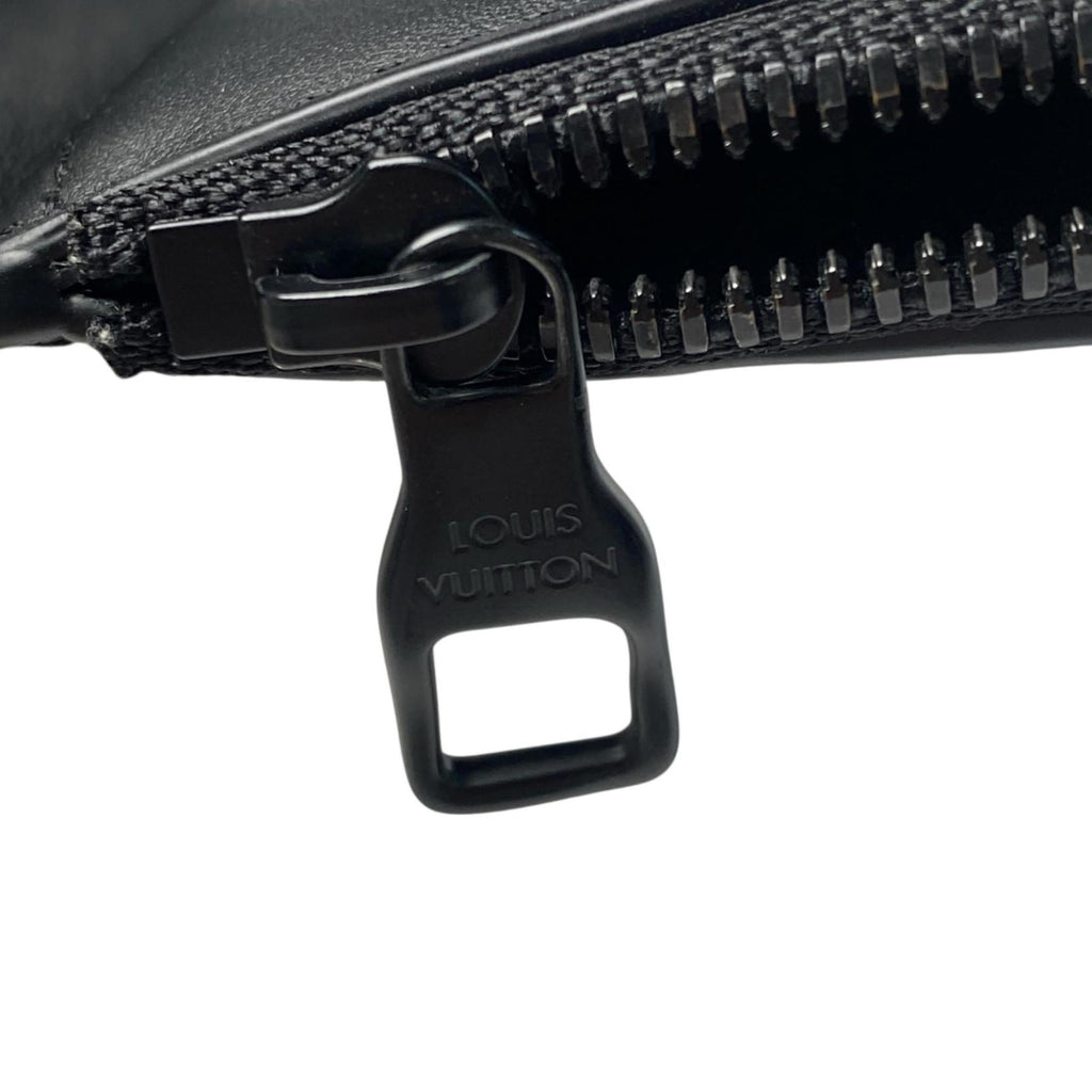 Louis Vuitton Black Noir Leather Wallet (Tri-Fold)
